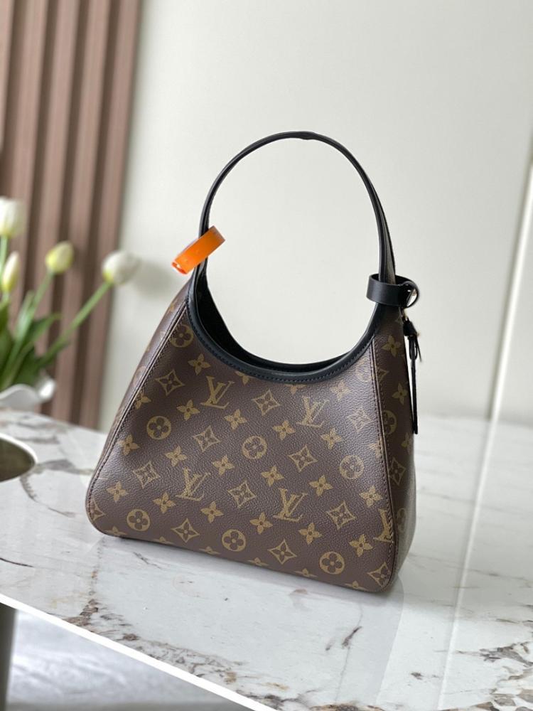 Stylish Premium Monogram Leather Hobo Bag