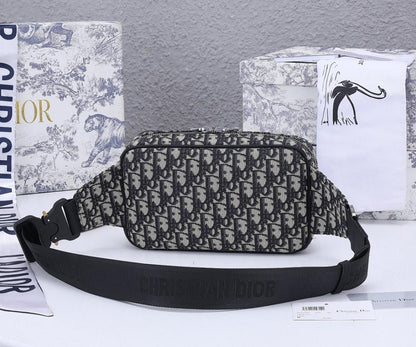 Modern Luxury Black Printed Calfskin Shoulder Bag
