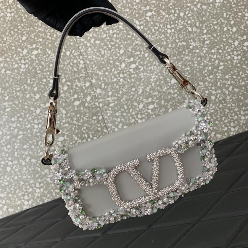 Crystal-Embellished Top Handle Bag