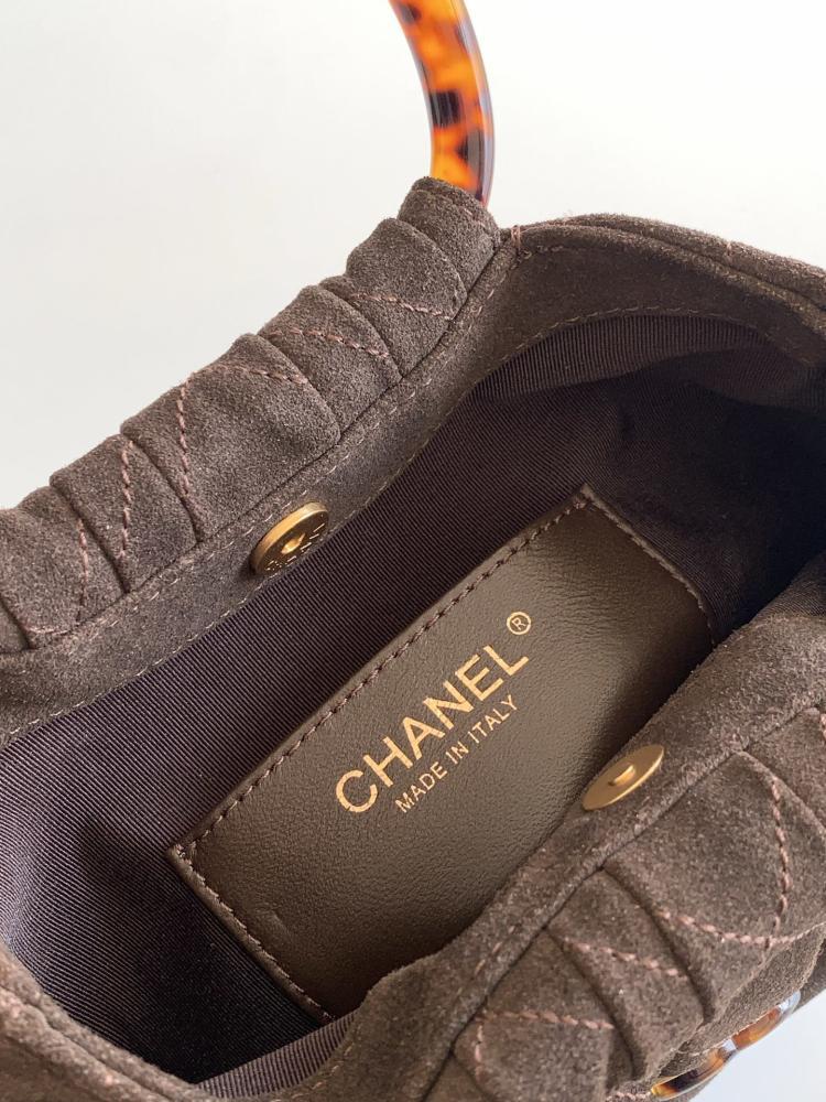 Suede Top Handle Bag