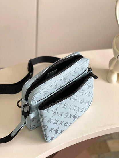 Elegant Stylish Monogram Leather Shoulder Bag