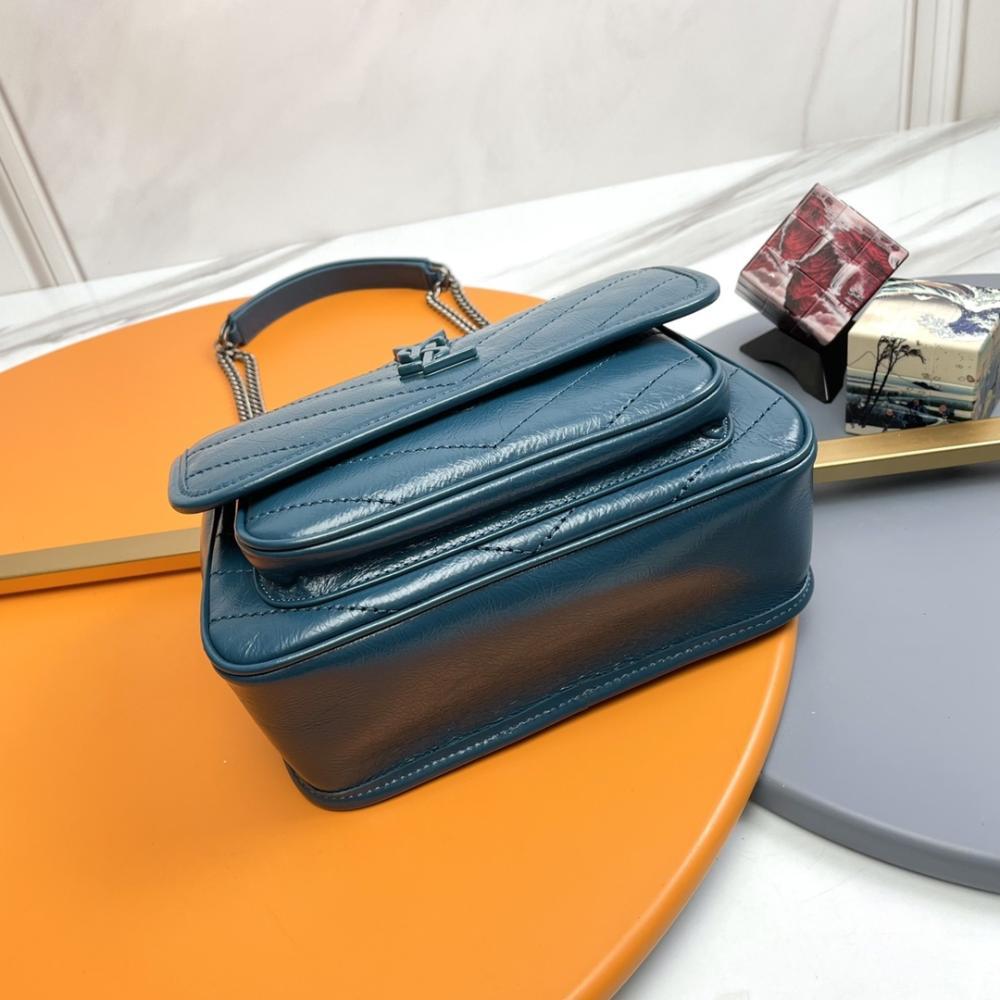 Silver Leather Shoulder Bag