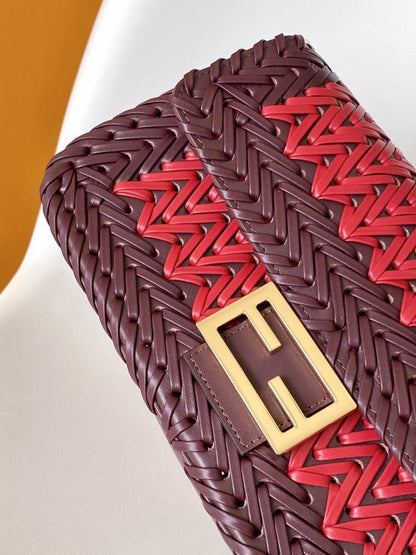 Woven Leather Shoulder Bag