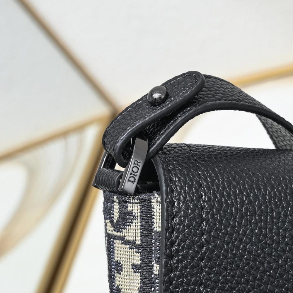 Stylish Premium Black Calfskin Shoulder Bag