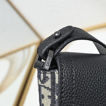Stylish Premium Black Calfskin Shoulder Bag
