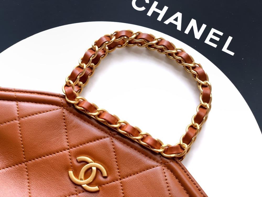 Gold Top Handle Bag