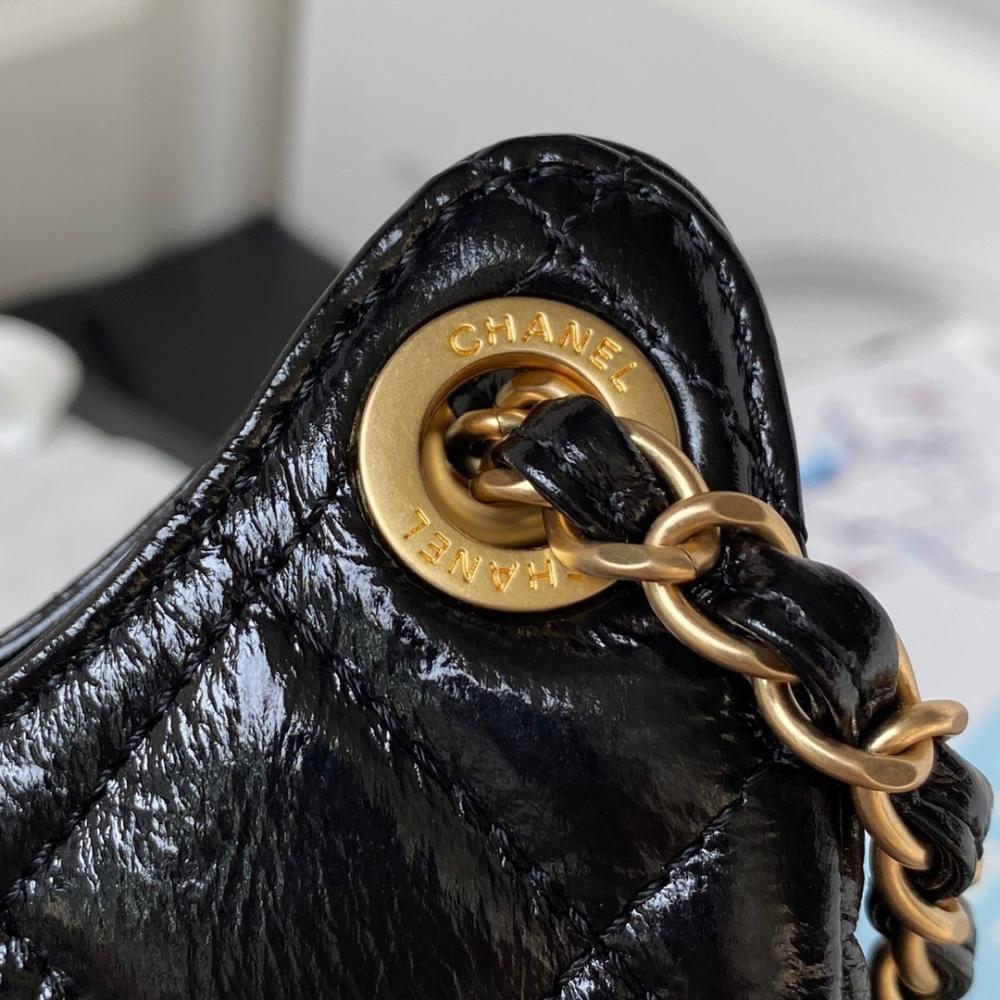 Gold Leather Hobo Bag