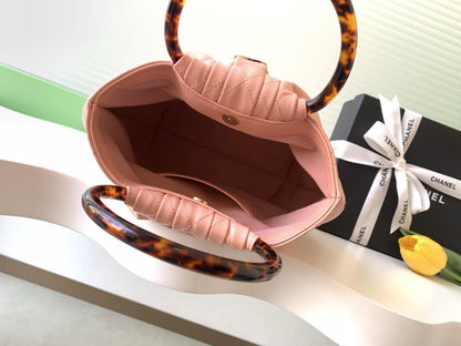 Suede Top Handle Bag