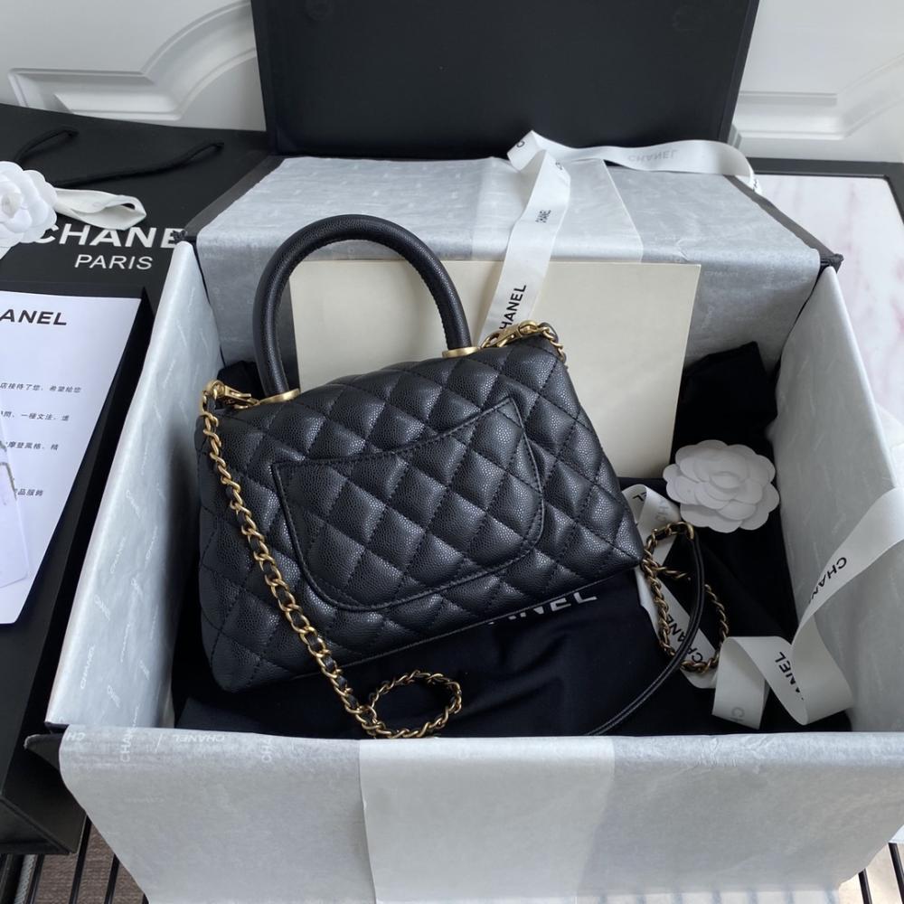 Quilted Lambskin Top Handle Bag