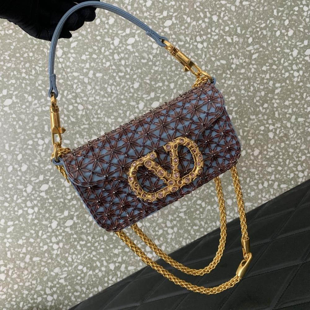 Crystal-Embellished Top Handle Bag