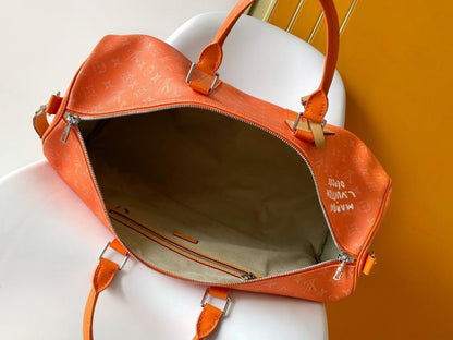 Monogram Leather Travel Bag