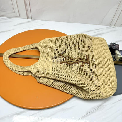 Woven Straw Tote Bag