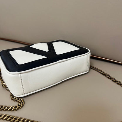 VLogo Signature Gold Leather Shoulder Bag