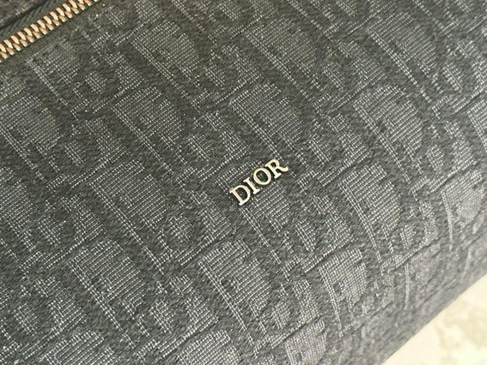 Modern Premium Black Printed Calfskin Top Handle Bag