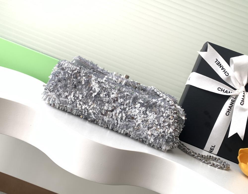 Silver Top Handle Bag