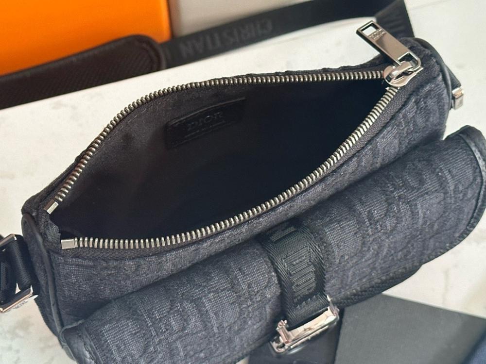 Classic Luxury Black Printed Jacquard Shoulder Bag – Special Edition