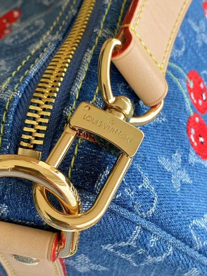 Keepall Monogram Leather Travel Bag
