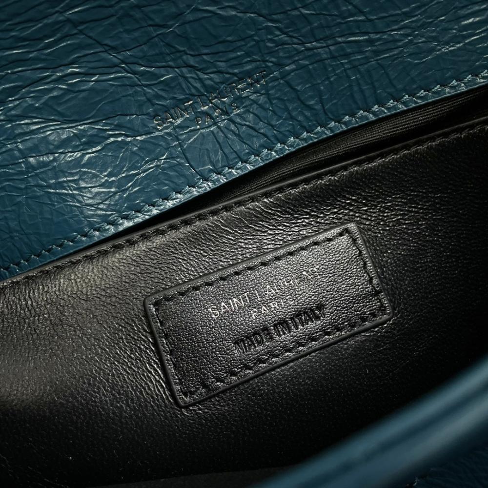 Silver Leather Shoulder Bag