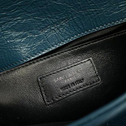 Silver Leather Shoulder Bag