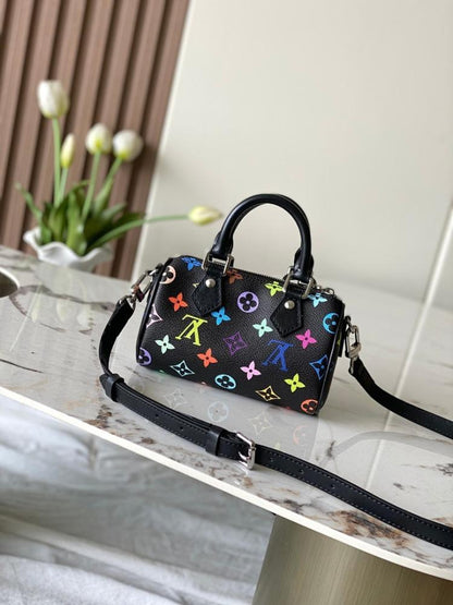Speedy Monogram Calfskin Shoulder Bag