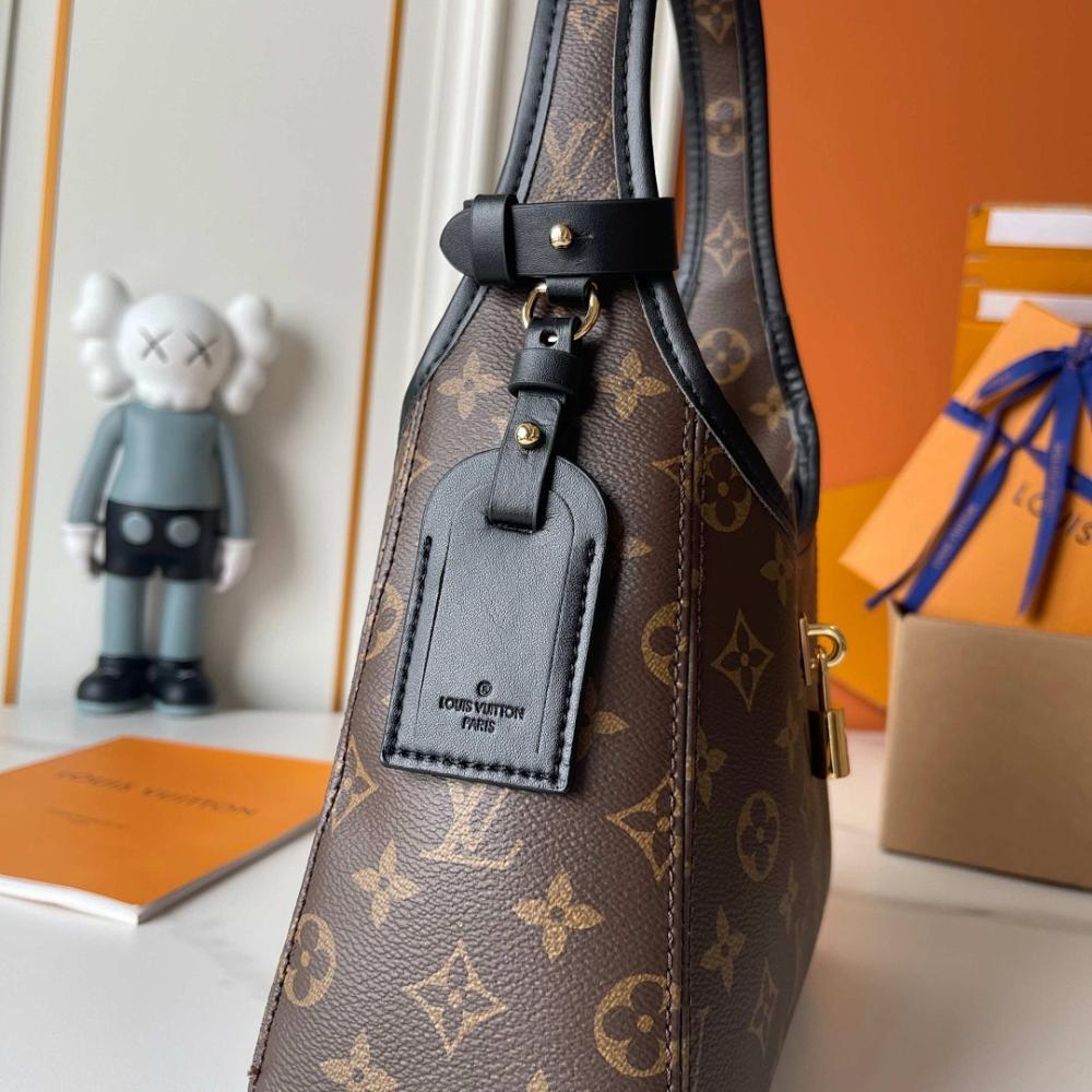 Luxury Monogram Leather Hobo Bag – Limited Edition