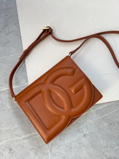 Elegant Refined Calfskin Crossbody Bag