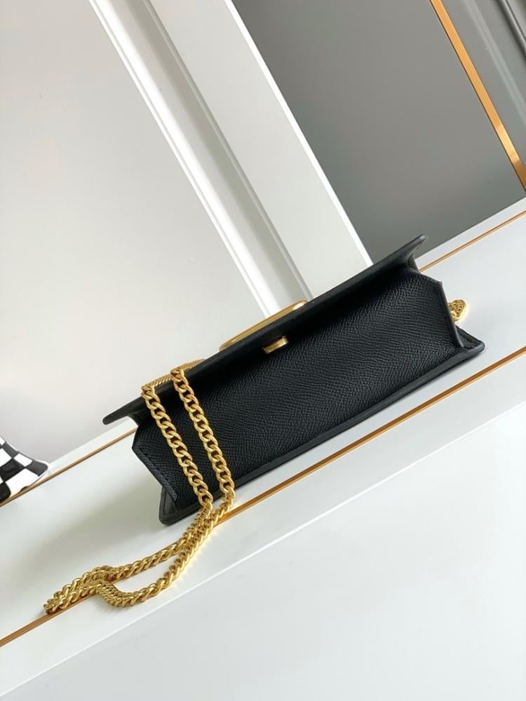 Modern Stylish Gold Leather Top Handle Bag