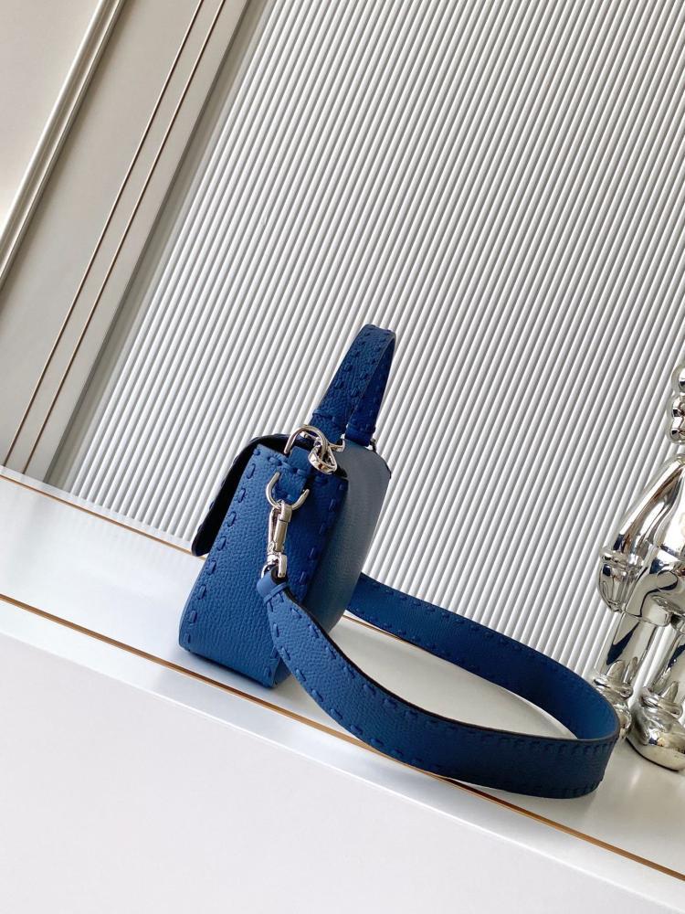 Refined Leather Top Handle Bag