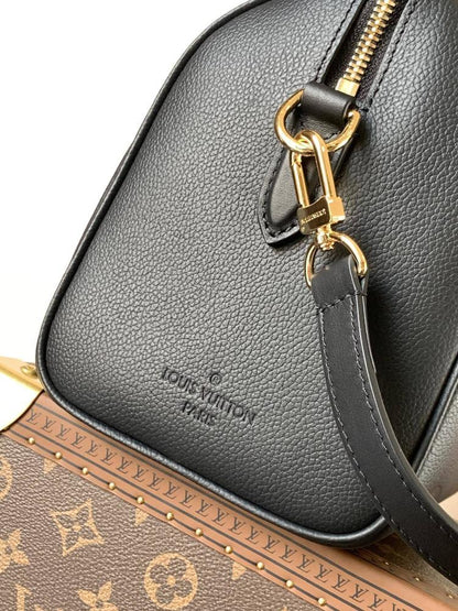 Monogram Leather Top Handle Bag
