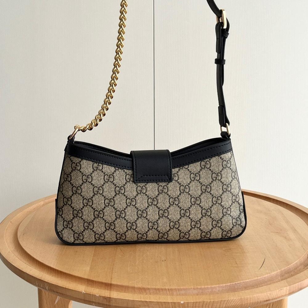 Classic Italian-Inspired Black Canvas Shoulder Bag