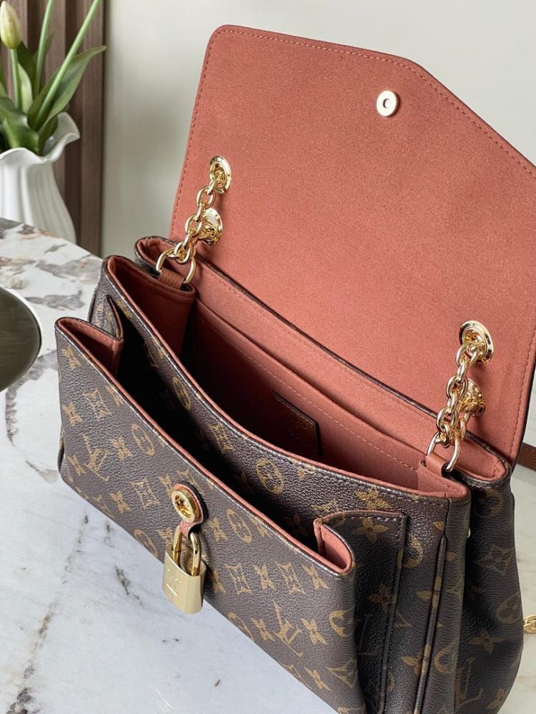 Modern Stylish Gold Monogram Leather Crossbody Bag