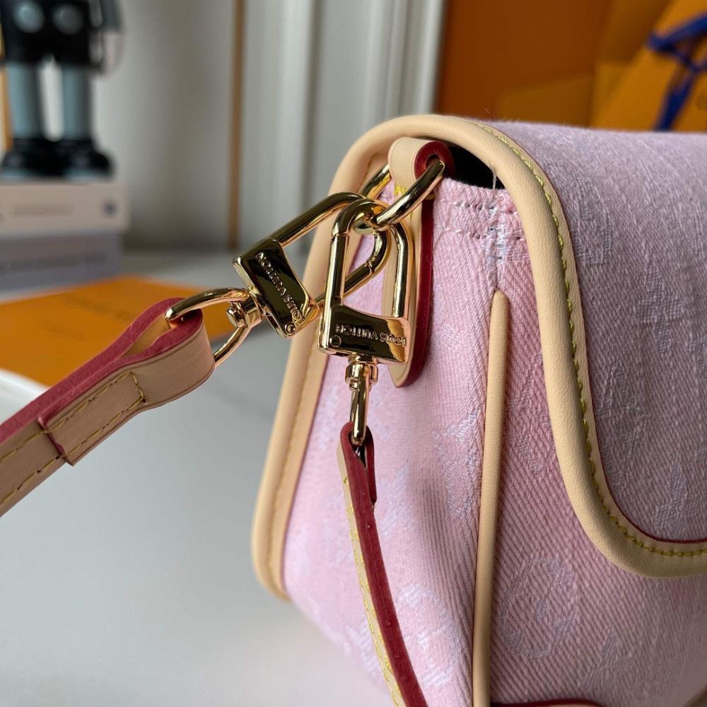 Diane Embroidered Denim Shoulder Bag