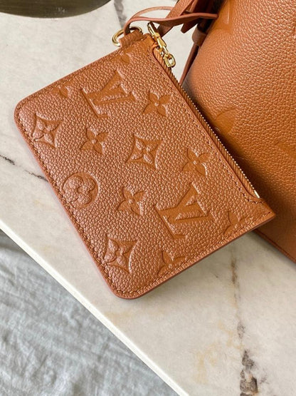 Classic Italian-Inspired Monogram Leather Shoulder Bag