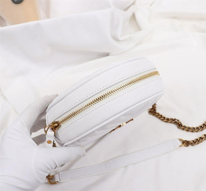 Stylish Refined Leather Top Handle Bag