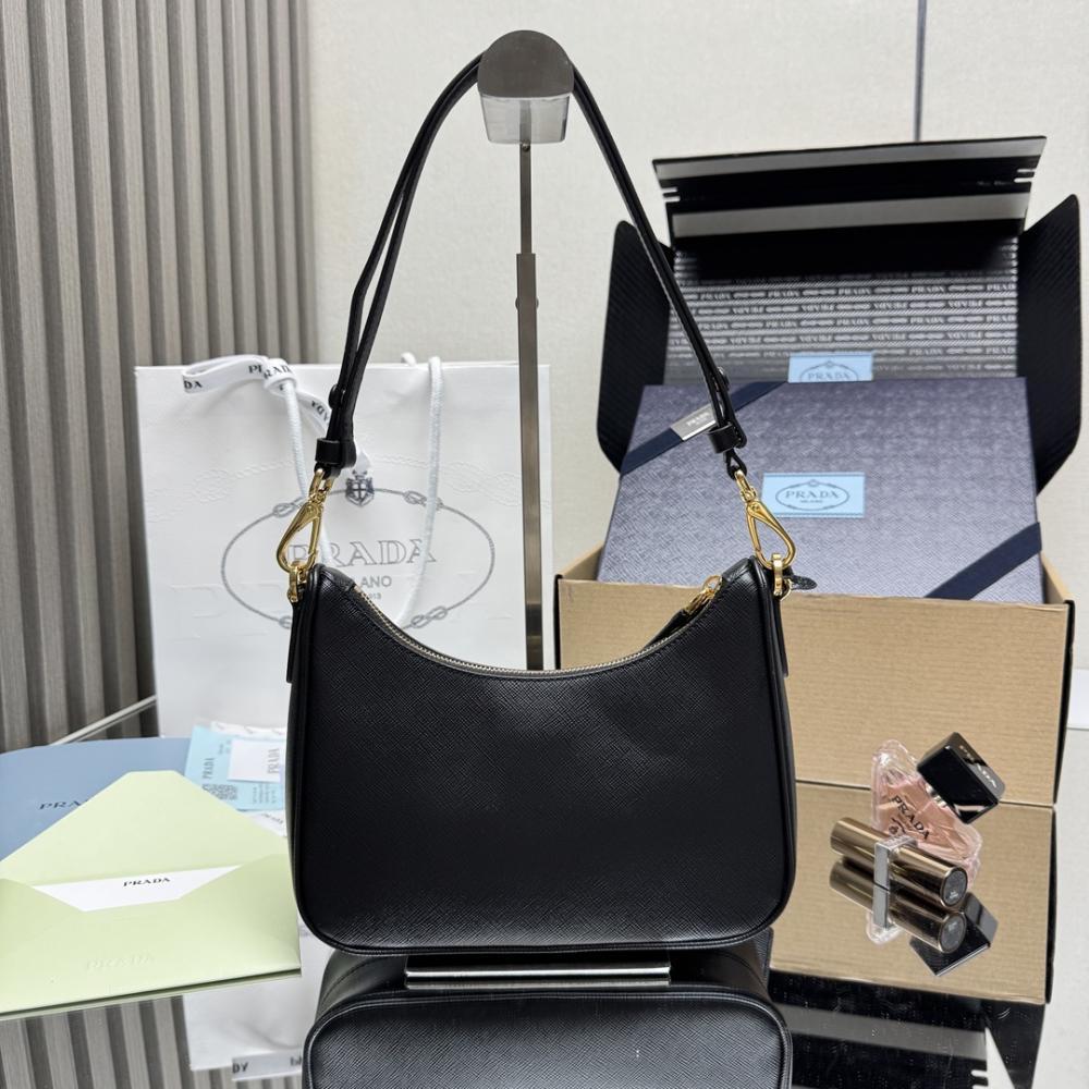 Saffiano Leather Hobo Bag