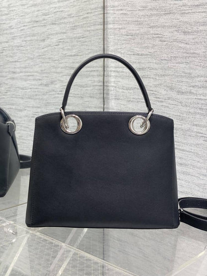 Silver Top Handle Bag