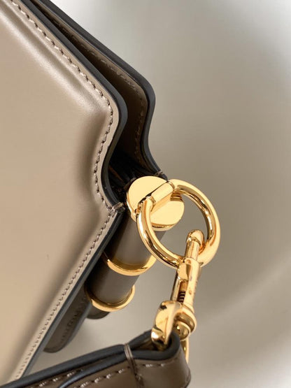 Gold Leather Shoulder Bag