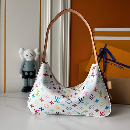 Luxury Elegant Monogram Leather Top Handle Bag