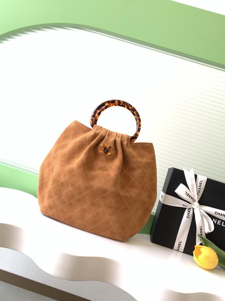 Suede Top Handle Bag
