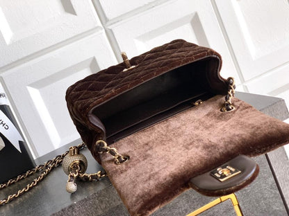 Crystal-Embellished Top Handle Bag