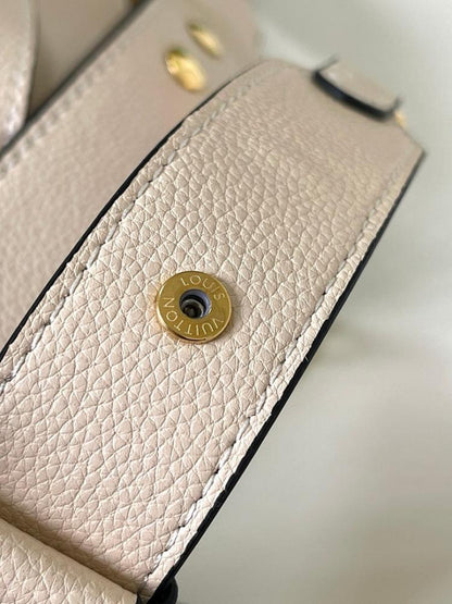 Classic Elegant Gold Calfskin Bucket Bag