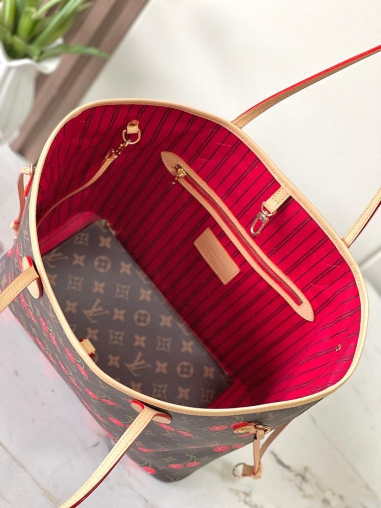 Neverfull Monogram Calfskin Tote Bag