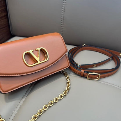 VLogo Signature Calfskin Shoulder Bag