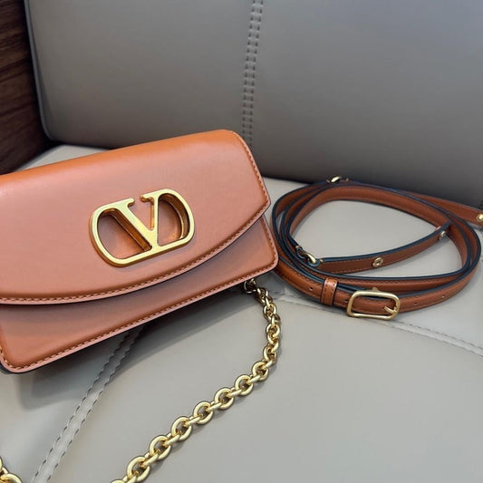 VLogo Signature Calfskin Shoulder Bag