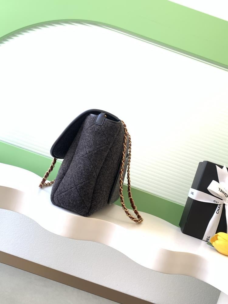 Gold Leather Top Handle Bag