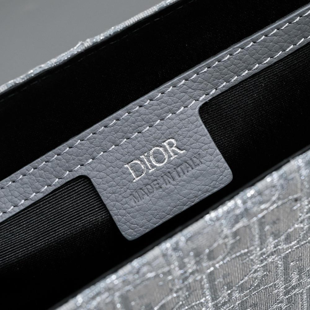Saddle Black Printed Calfskin Shoulder Bag