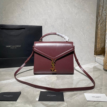 Luxury Brown Leather Top Handle Bag – Limited Edition