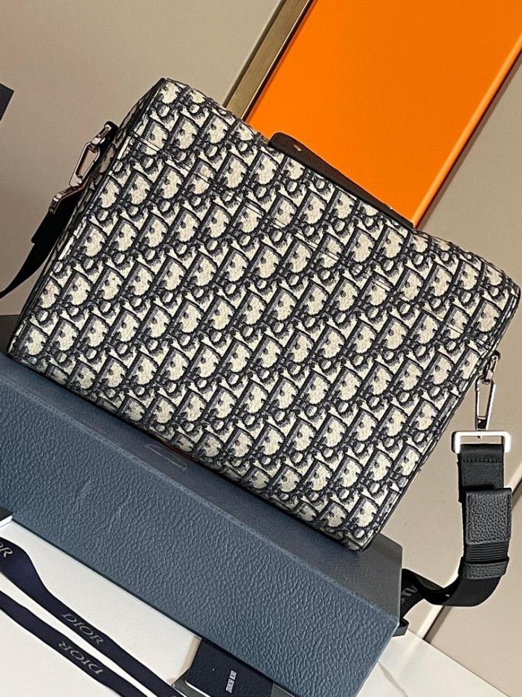 Modern Premium Black Printed Calfskin Shoulder Bag