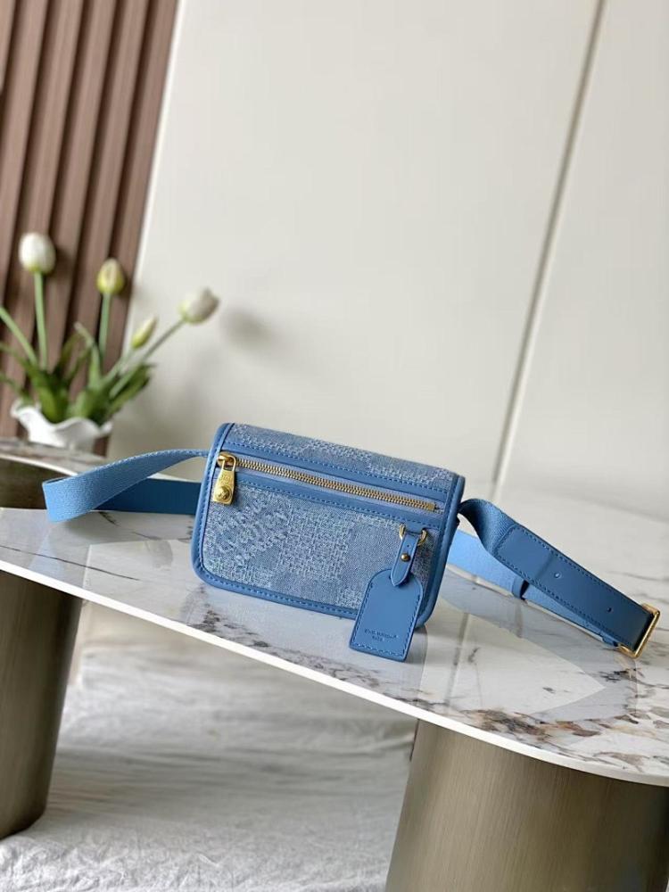 Modern Italian-Inspired Denim Top Handle Bag