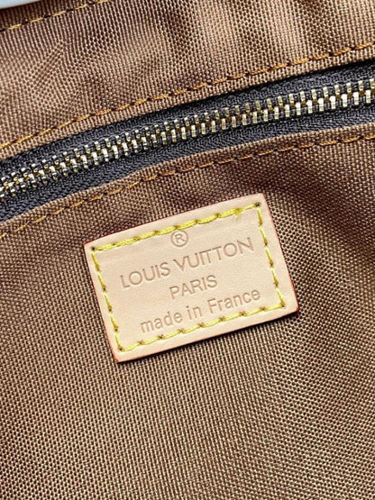 Italian-Inspired Stylish Monogram Leather Top Handle Bag